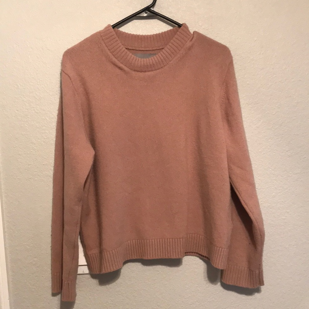 Organic Basics 100% Recycled Wool Boxy Knit Dusty Rose